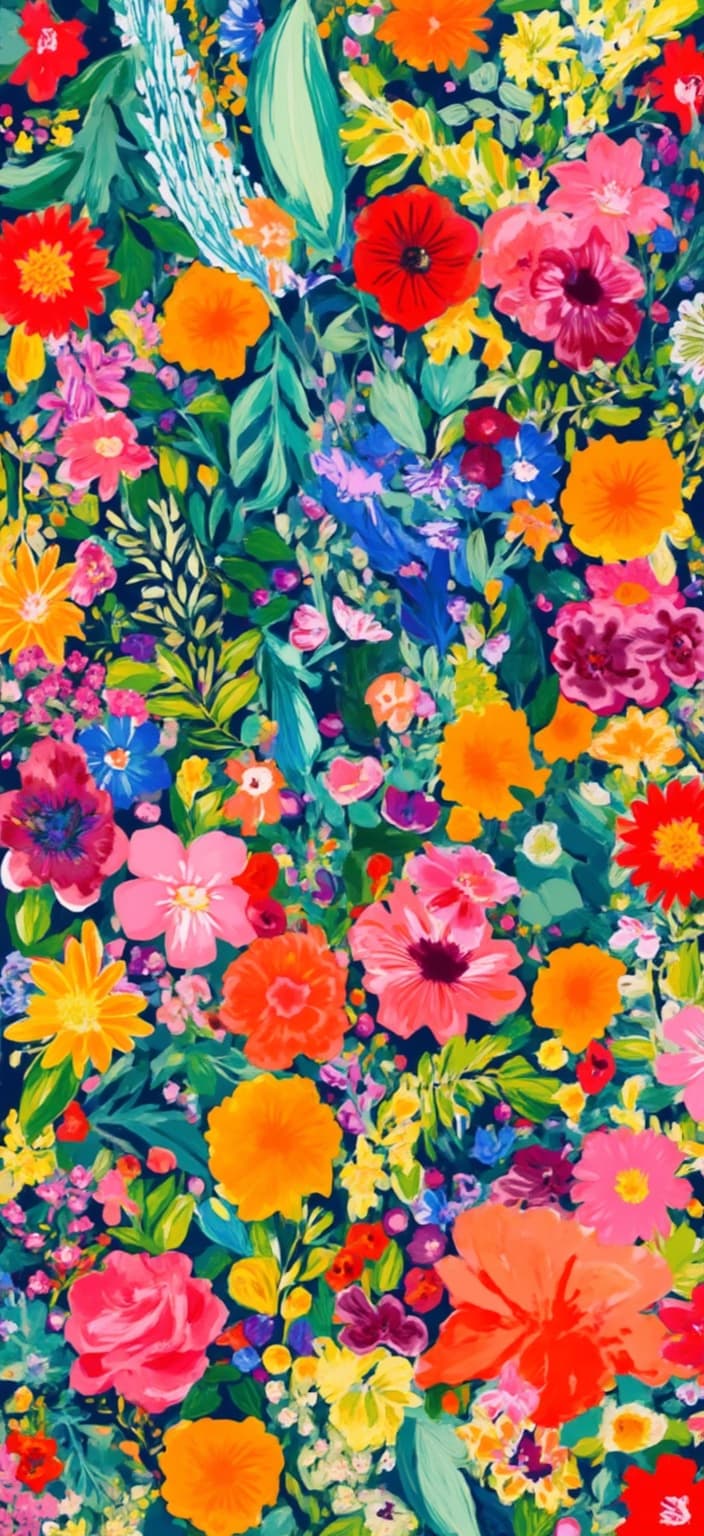 colorful_illustration, In the center of this vibrant and dynamic painting, envision a collection of garden vegetables rendered in a style that exudes playfulness and a hand-drawn charm. The vegetables, depicted with bold and lively colors, leap off the canvas, their forms suggesting a burst of life and abundance. Carrots, tomatoes, and leafy greens among others, are intricately detailed, showcasing their natural beauty and varietal textures, each with a sense of character and individuality.
Surrounding these vibrant vegetables is a background adorned with an array of organic shapes and scattered decorative elements, infusing the image with a sense of joyful chaos and harmony. Leaves and floral elements, inspired by mid-century botanical prints, swirl around the vegetables, their radial patterns and delicate motifs reminiscent of Scandinavian folk art.
The lavish use of color and pattern creates a luxurious depth, with layers that invite the eye to explore every corner of the artwork. Ornamental dots, swirls, and abstract motifs are scattered throughout, enhancing the dynamic movement and rich tapestry of the scene.
Every detail is crafted to ensure the image maintains a crisp, clean look, perfect for use as a digital wallpaper, transforming any screen into a colorful celebration of nature’s bounty. The overall composition brings together the intricate beauty of a vegetable garden with the decorative elegance of a hand-drawn masterpiece.