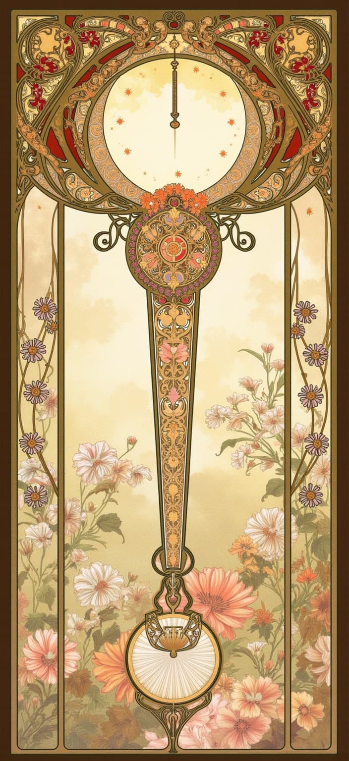 mucha, Enriched prompt: The image features a batarang from the "Batman vs Superman" movie, centered majestically like a church glass window, set against a flowing tapestry of organic lines and intricate decorative patterns. The design draws inspiration from the Mucha style, known for its harmonious blend of natural motifs, such as vines, blooming flowers, and celestial elements. The batarang stands out boldly in the center, surrounded by a dreamlike, romantic aesthetic.
The background is highly stylized, merging fine art with design, enriched with Mucha’s signature palette of delicate colors—soft pastels and muted earth tones—that seamlessly enhance the composition. Sinuous vines and a cascade of exuberant floral motifs wrap around the batarang, intertwining with subtle geometric patterns, giving the scene a refined, ornamental quality.
An elaborate ornamental frame encases the entire artwork, its sweeping Gothic curves and detailed embellishments reminiscent of a grand cathedral window. This intricate border, adorned with organic patterns, flowers, and celestial symbols such as stars and crescent moons, serves as a visual unifier. It acts as a gateway into a poetic harmony where nature and human emotion beautifully intertwine.
This captivating art piece is designed to be perfectly centered, ensuring a crisp, clean look suitable for digital-wallpaper displays, bringing an alluring touch of artistry to any screen.