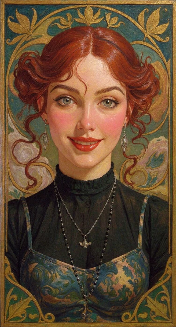 Transform image to art-nouveau art style