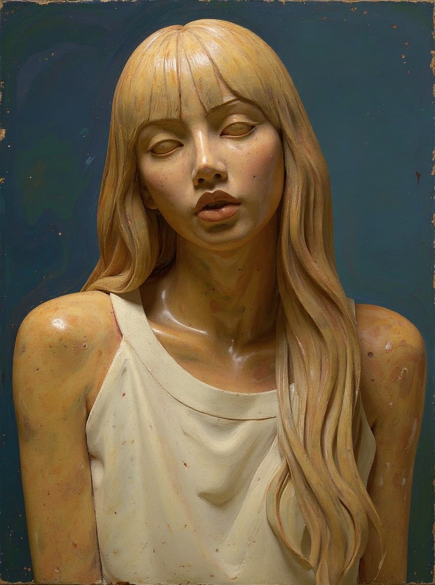 Transform image to sculpture art style