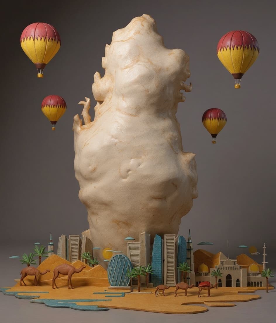 Transform image to sculpture art style