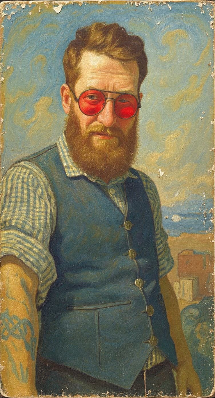 Transform image to vintage art style