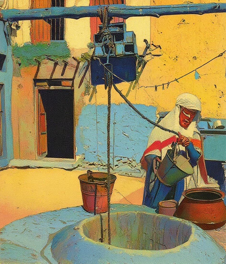 Transform image to vintage art style