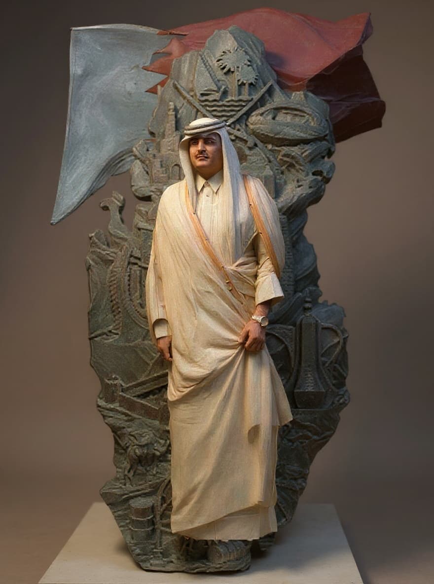 Transform image to sculpture art style