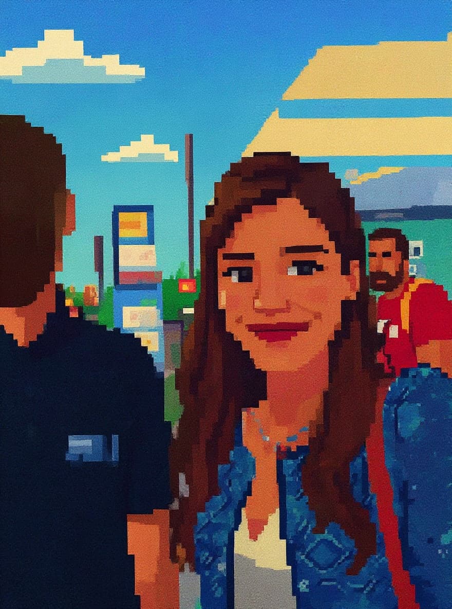 Transform image to pixel-art art style