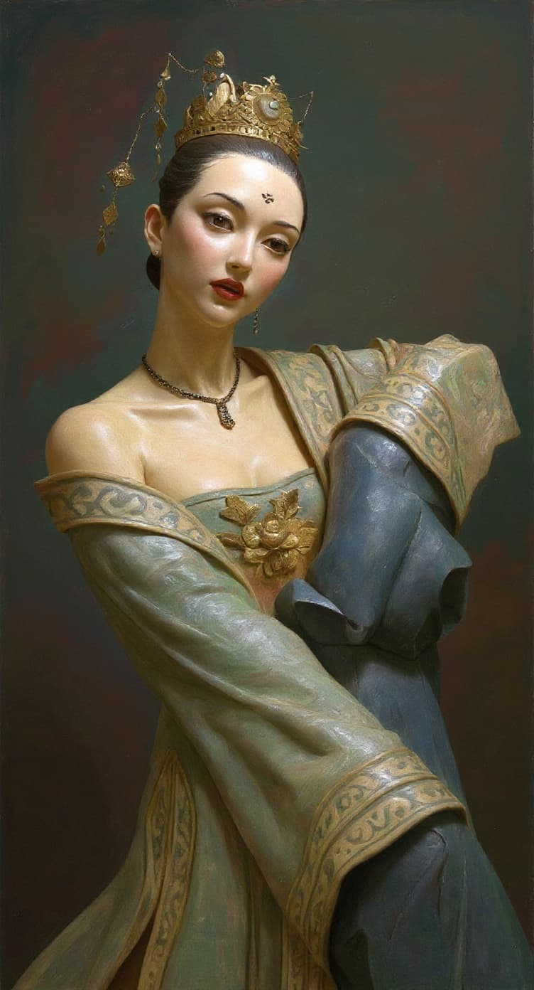 Transform image to sculpture art style