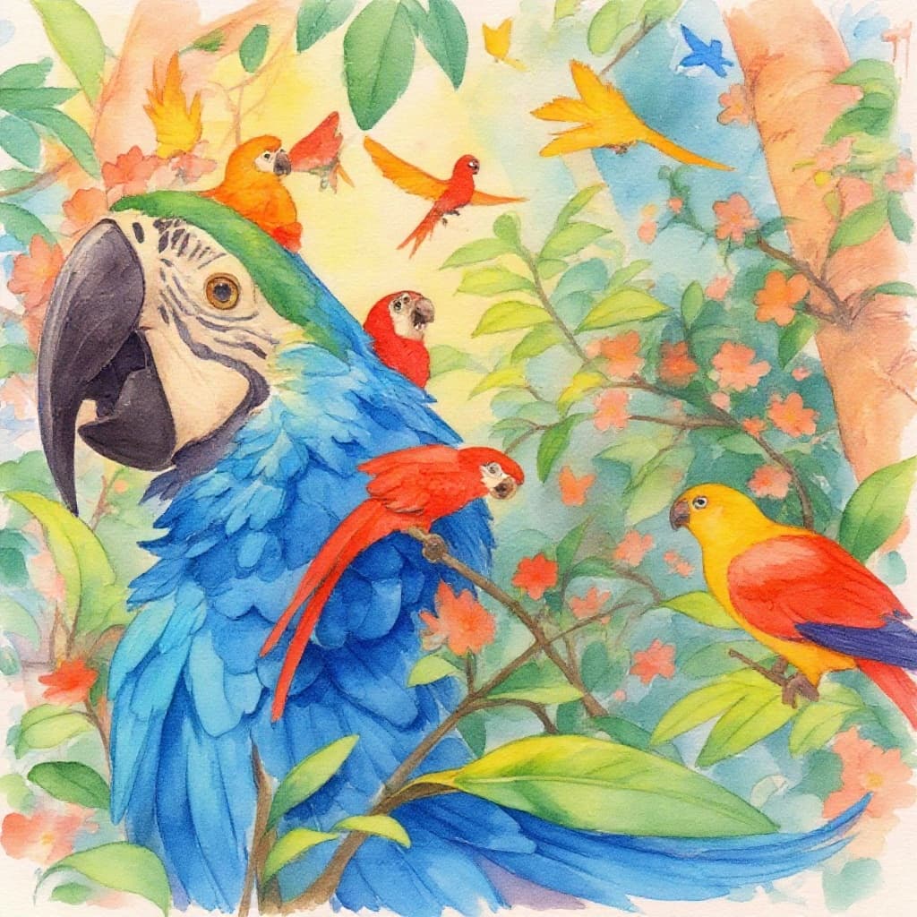 Transform image to watercolor art style