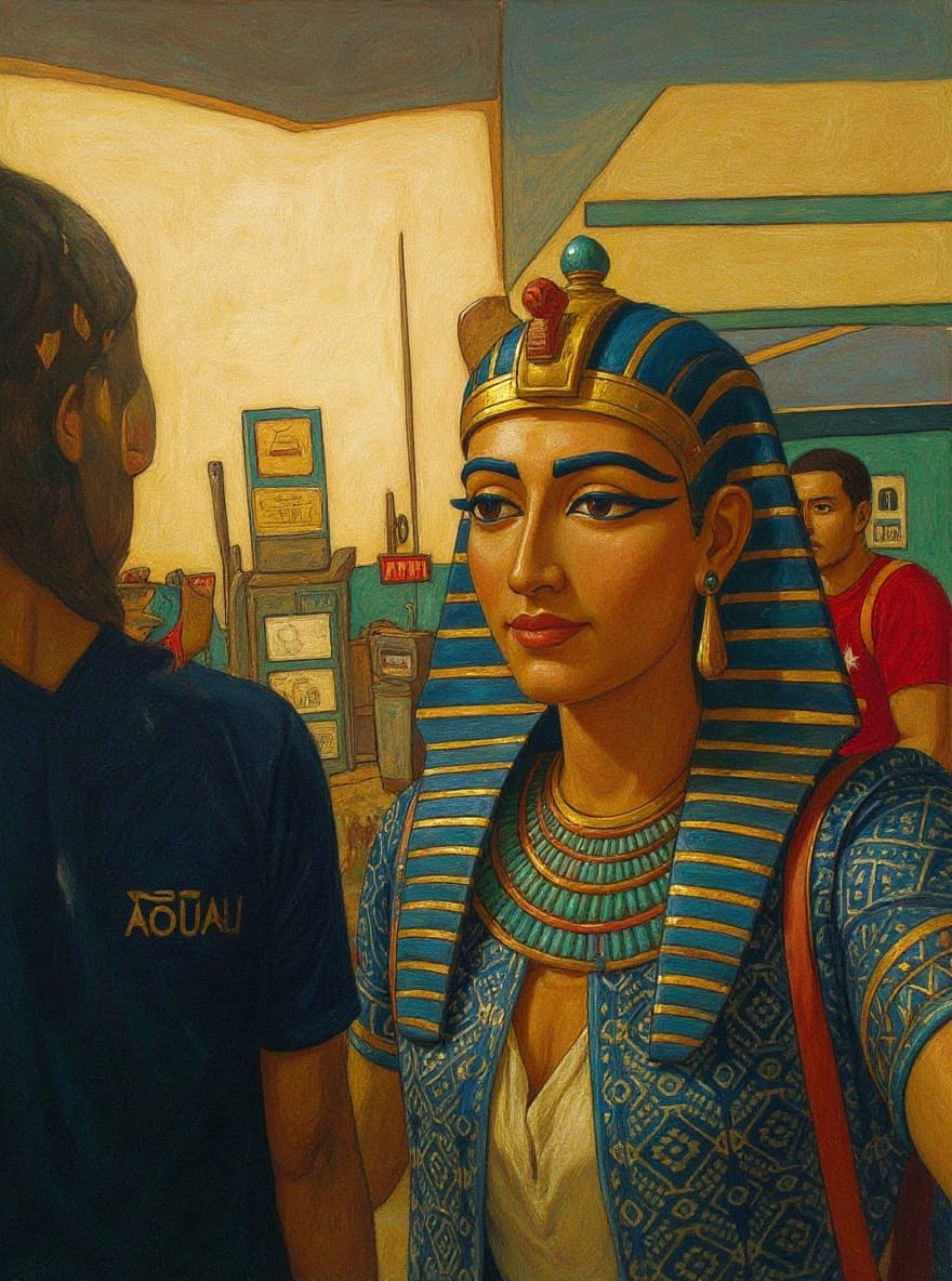 Transform image to egyptian art style
