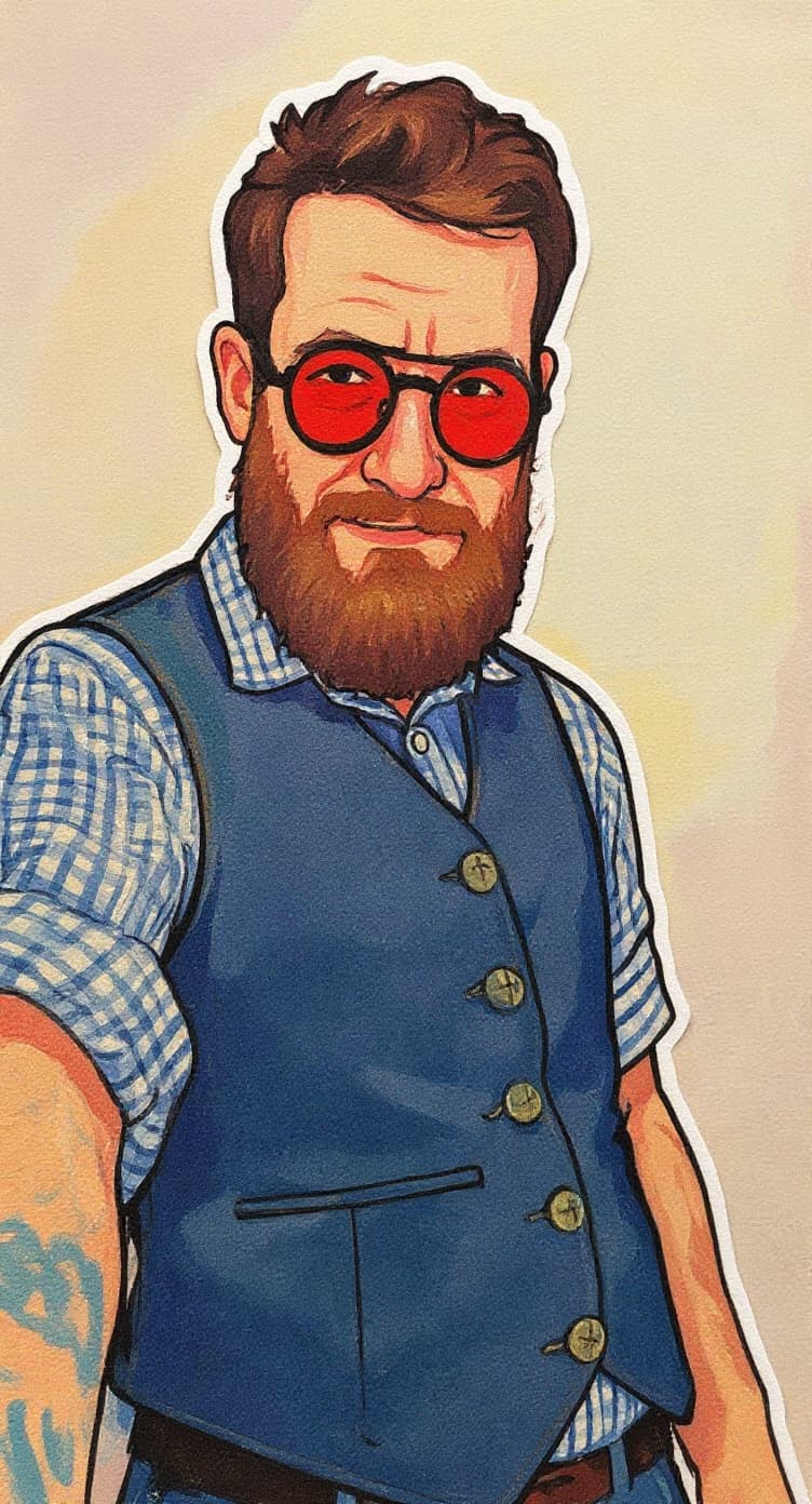Transform image to cartoon-sticker art style