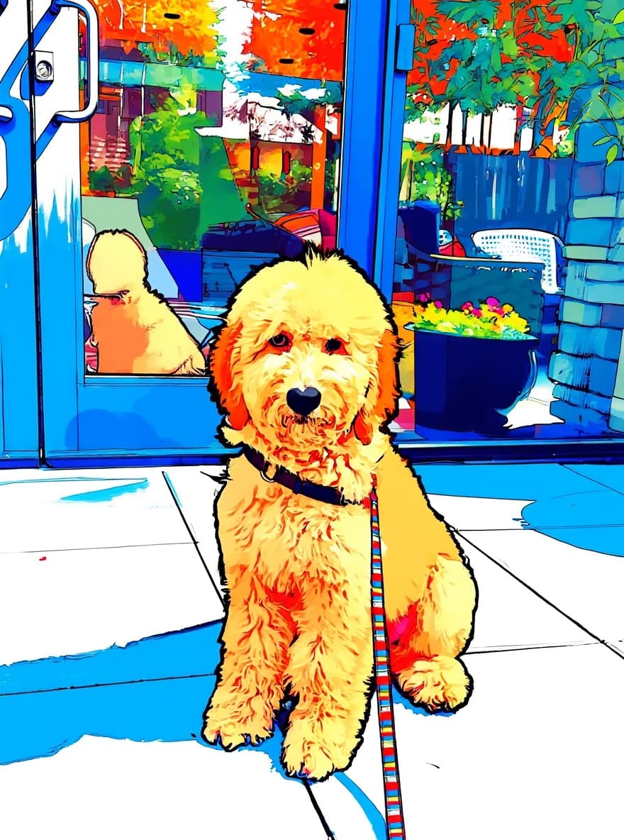 Transform image to line-art art style