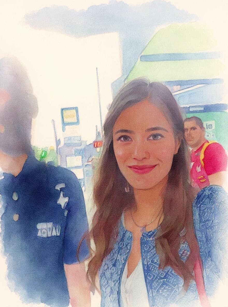 Transform image to watercolor art style
