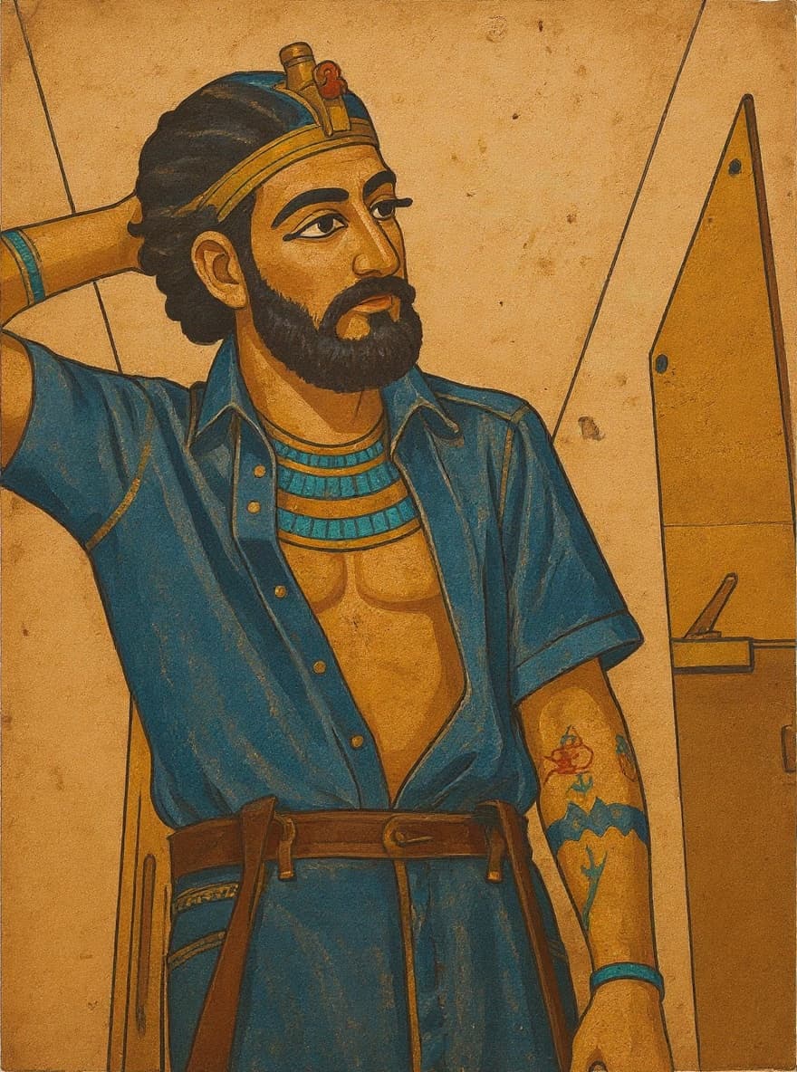 Transform image to egyptian art style