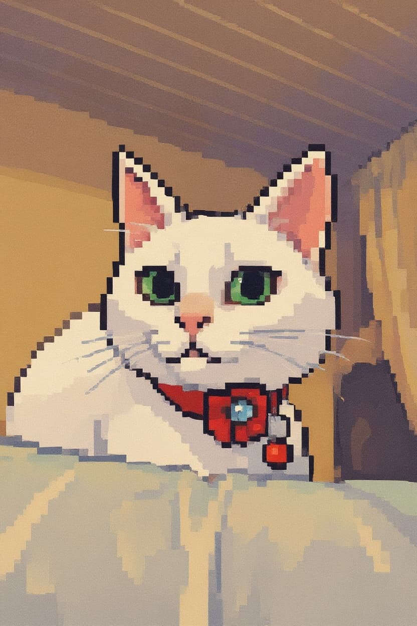 Transform image to pixel-art art style