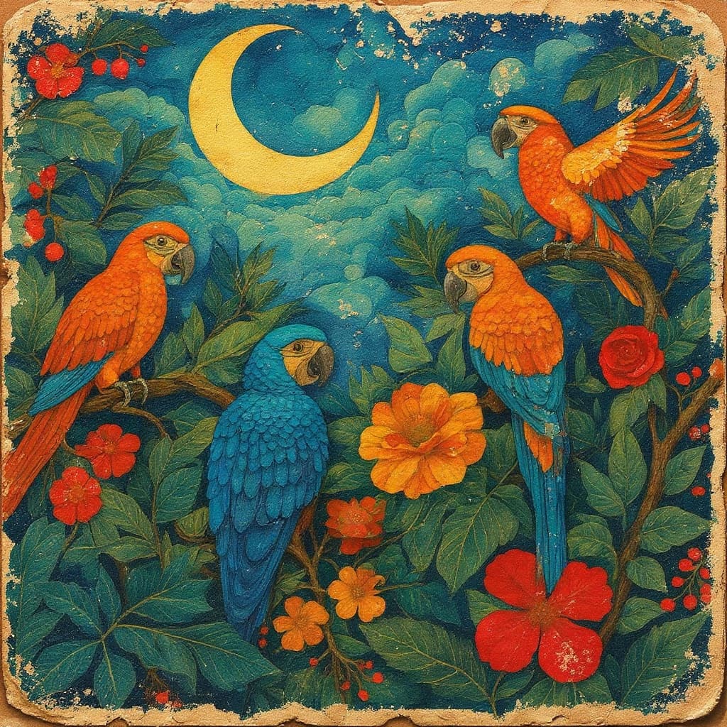 Transform image to vintage art style