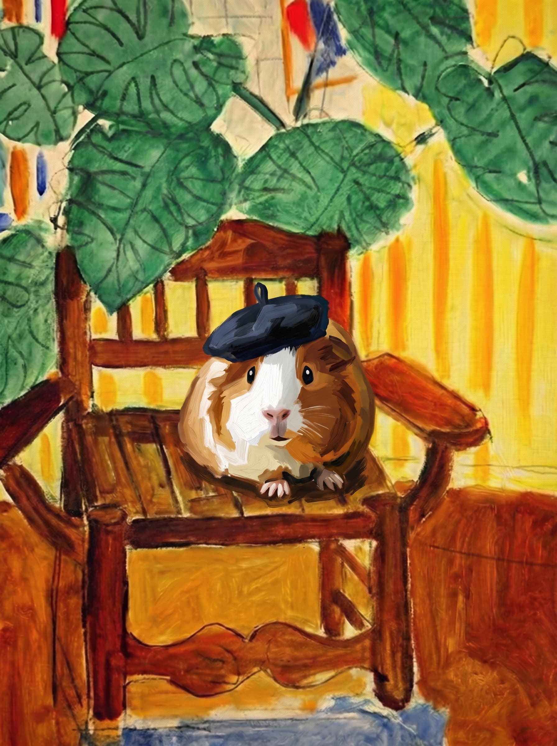 Impressionist Wall Decor — custom impressionist pet portrait example — 2