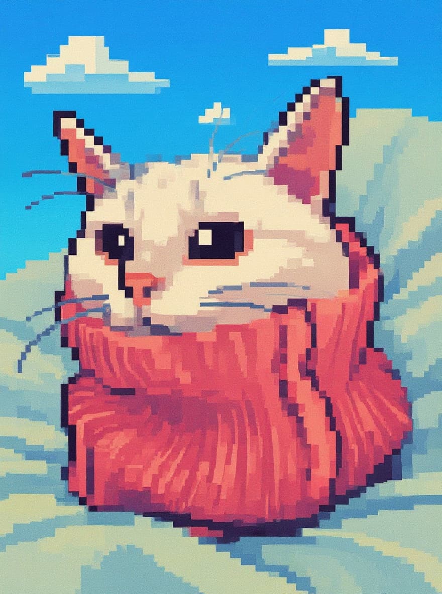 Transform image to pixel-art art style