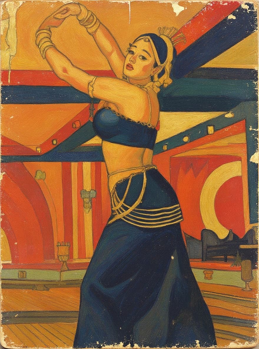 Transform image to vintage art style