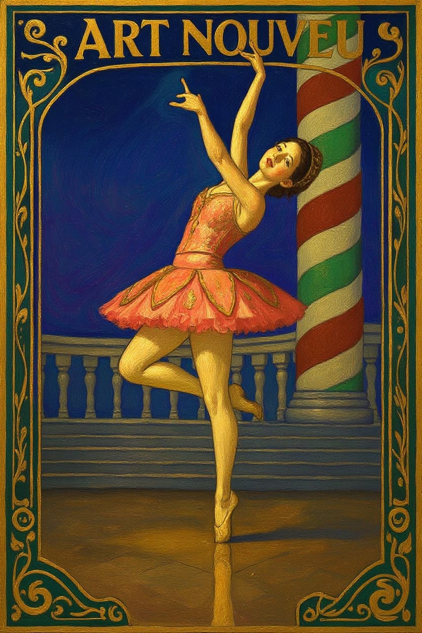 Transform image to art-nouveau art style