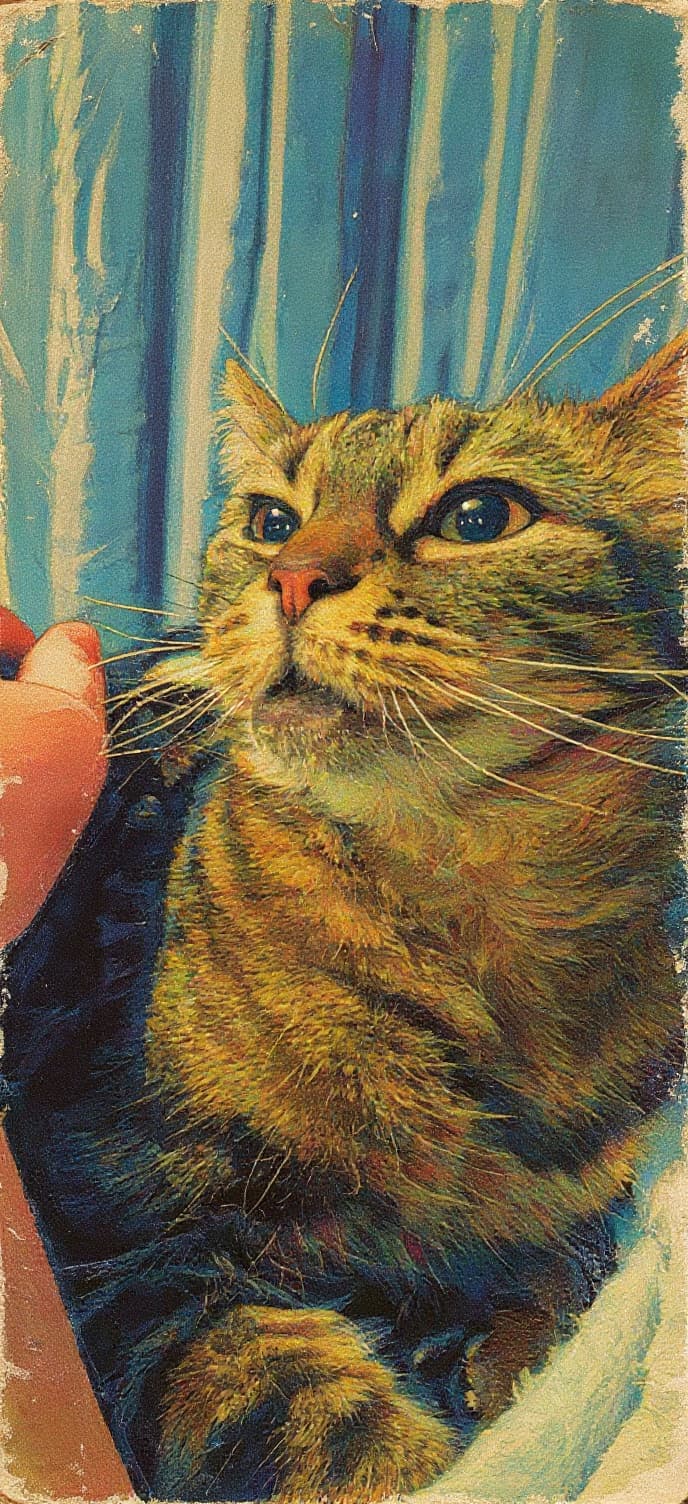 Transform image to vintage art style