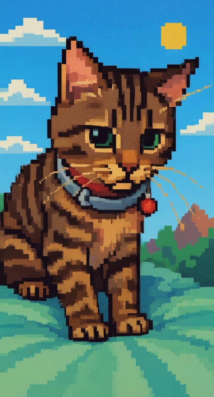 Transform image to pixel-art art style