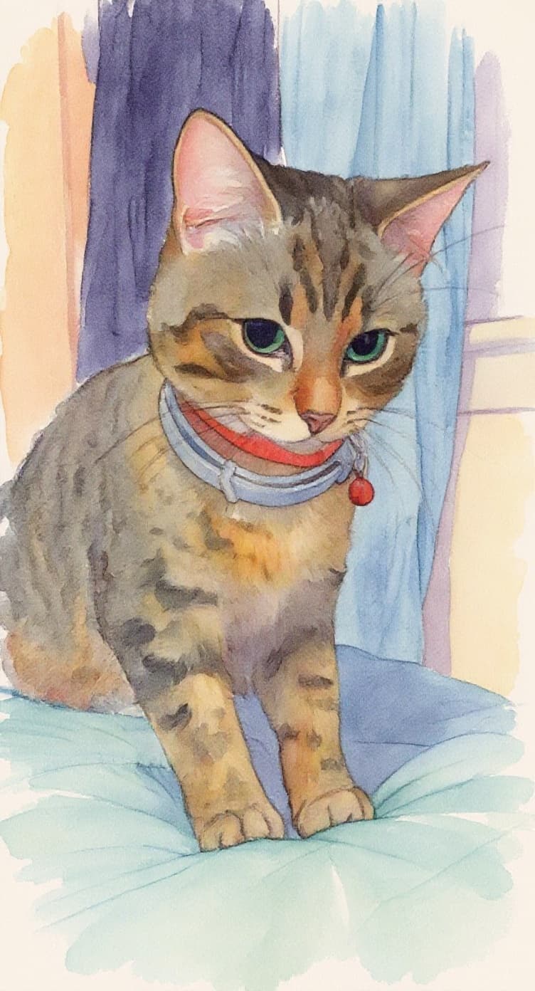 Transform image to watercolor art style