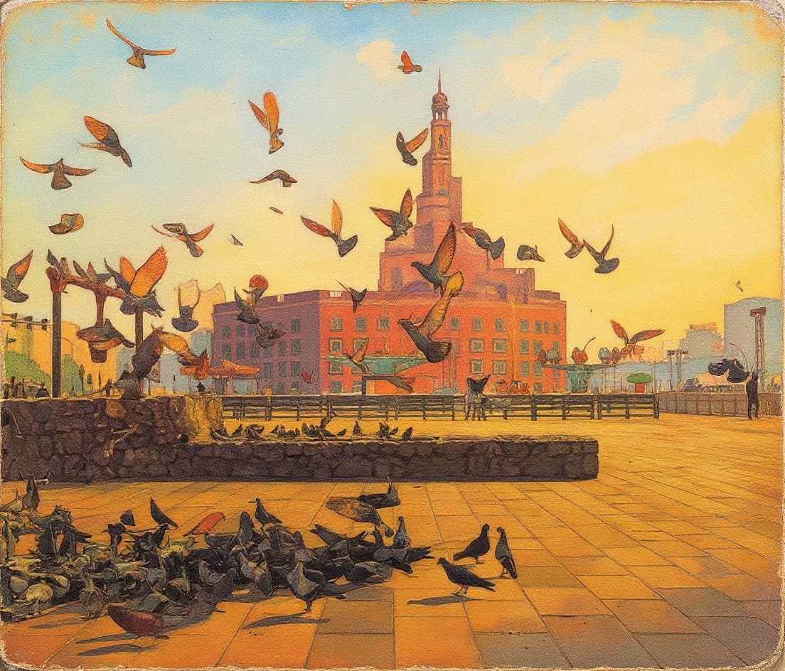 Transform image to vintage art style