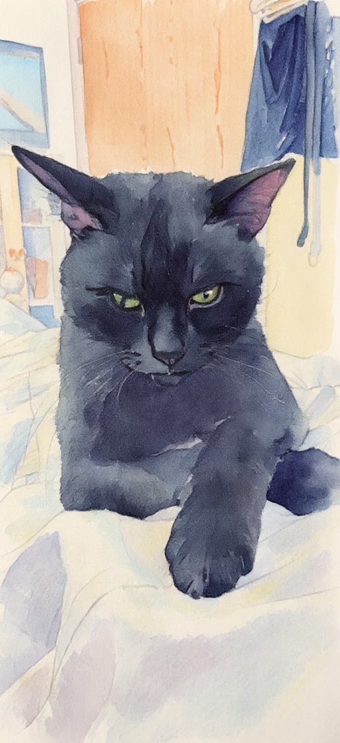 Transform image to watercolor art style