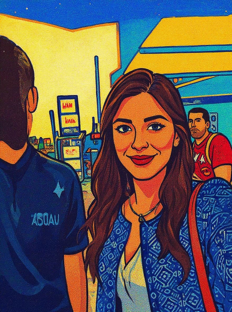Transform image to cartoon-sticker art style