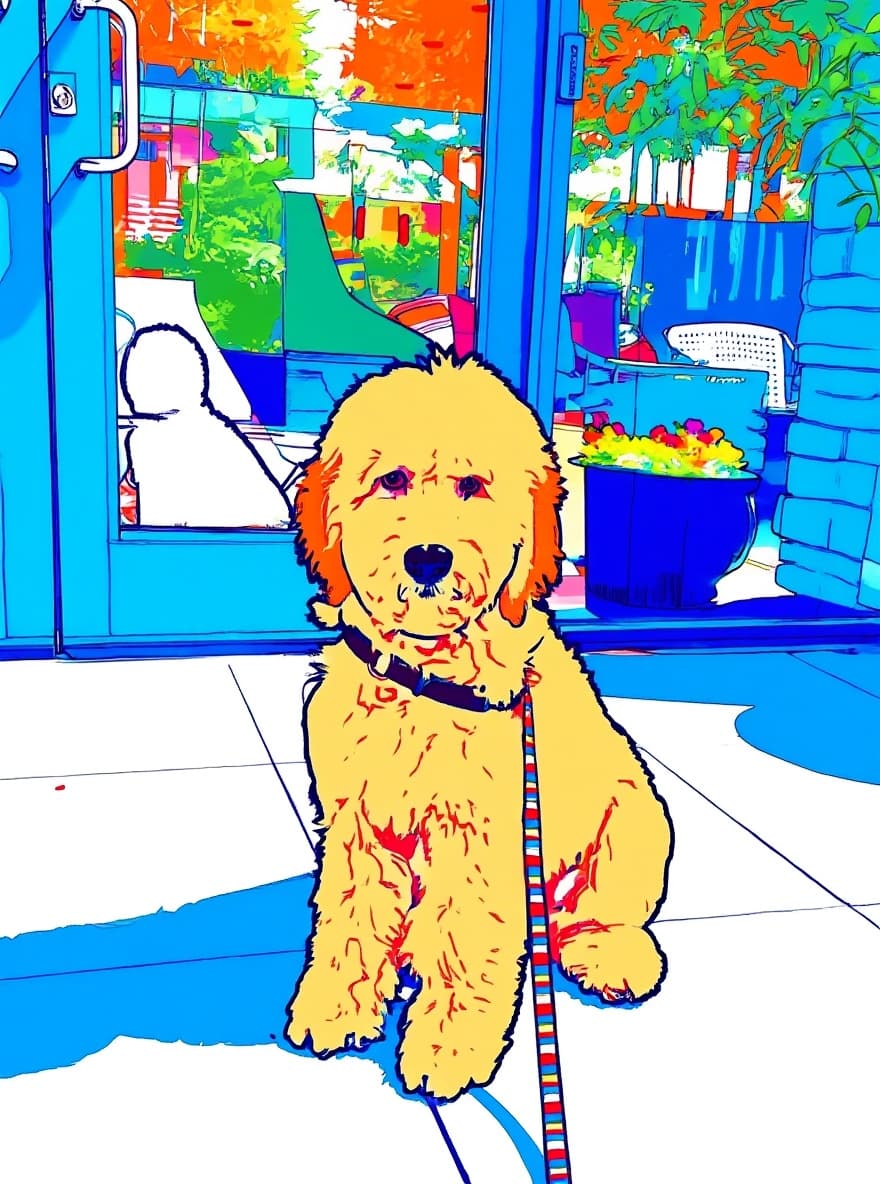 Transform image to line-art art style