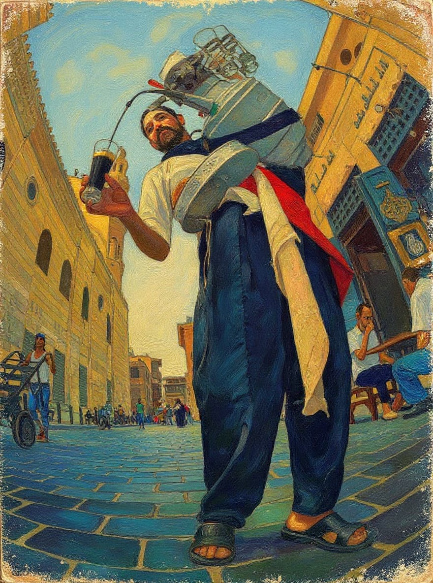 Transform image to vintage art style