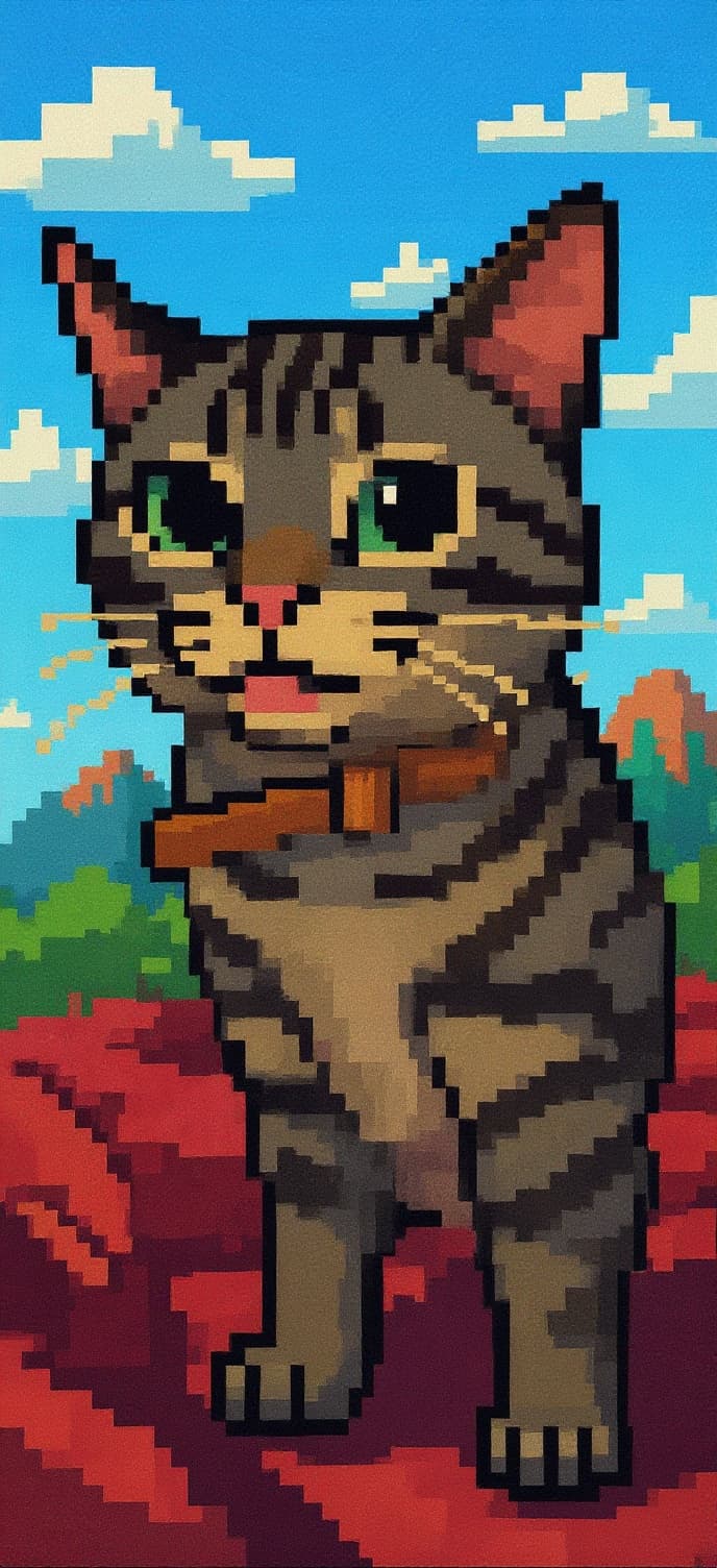 Transform image to pixel-art art style