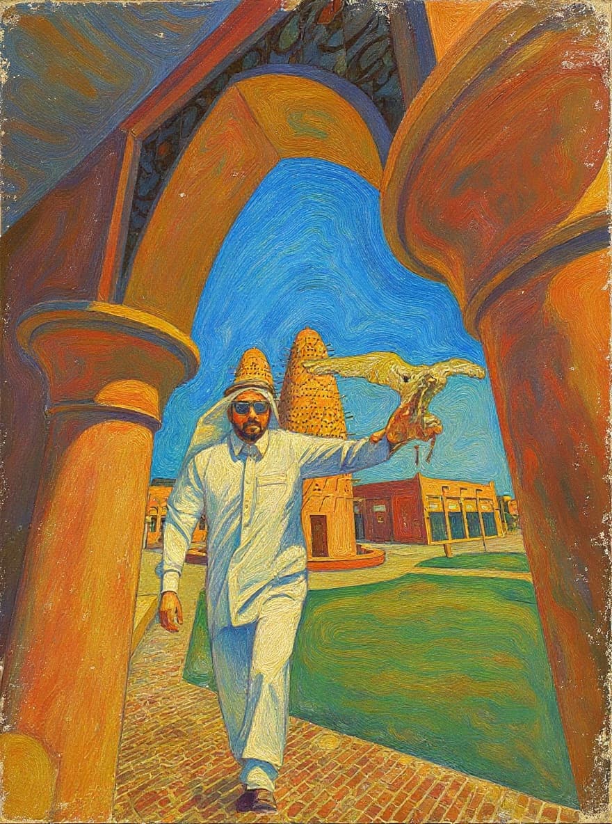 Transform image to vintage art style