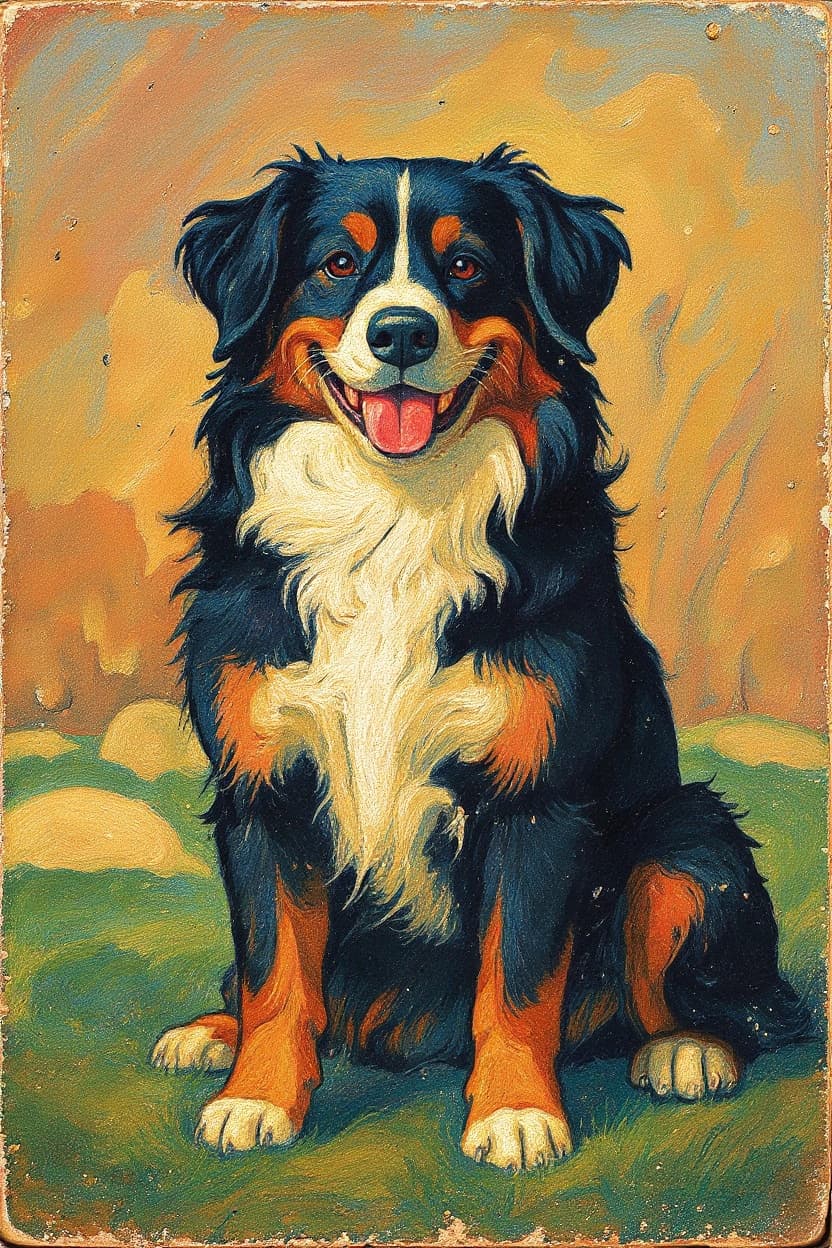 Transform image to vintage art style