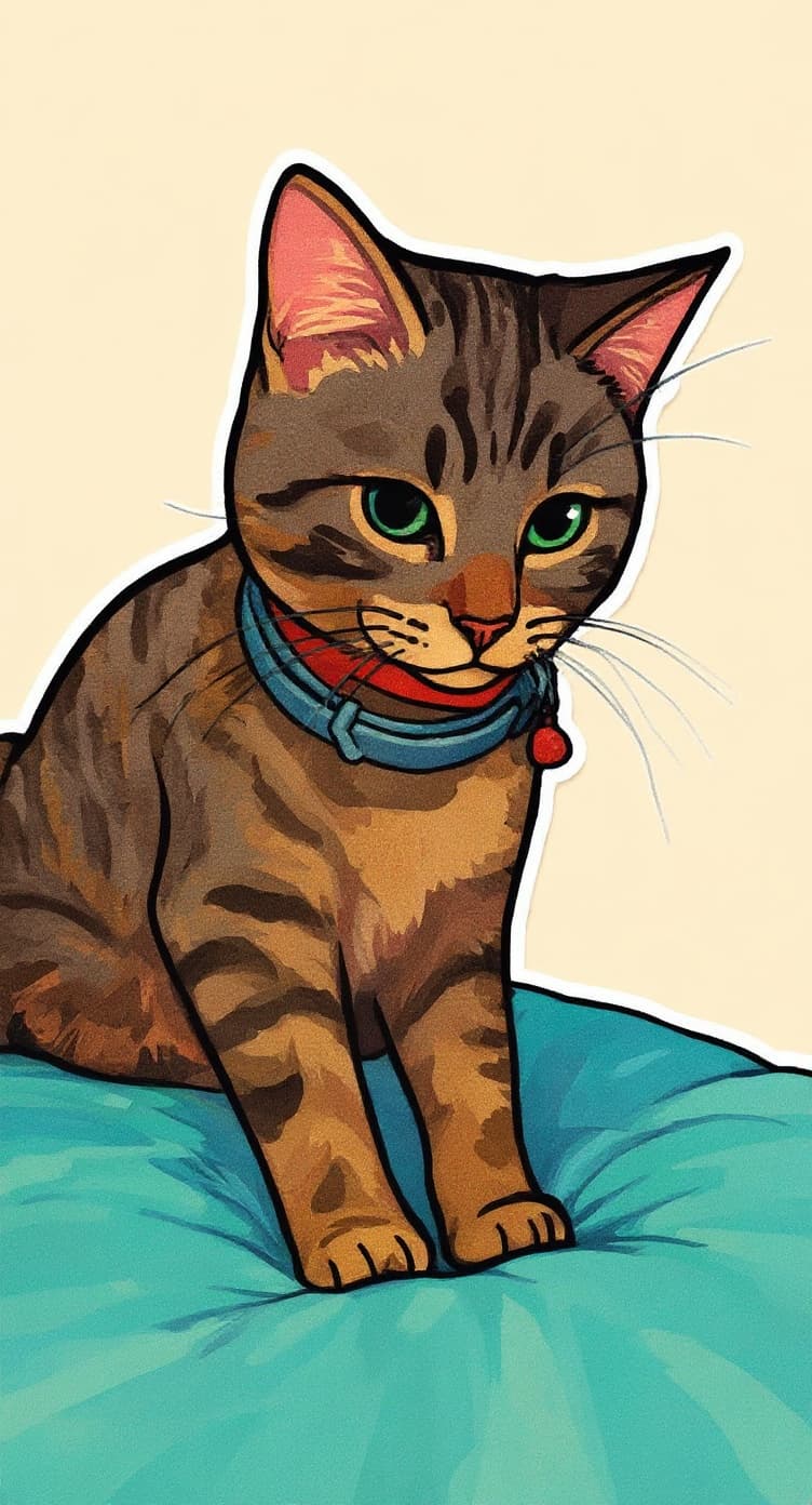 Transform image to cartoon-sticker art style