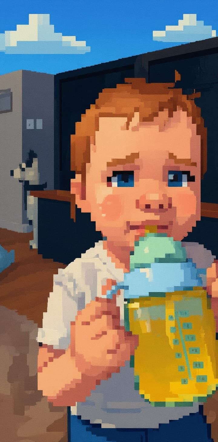 Transform image to pixel-art art style