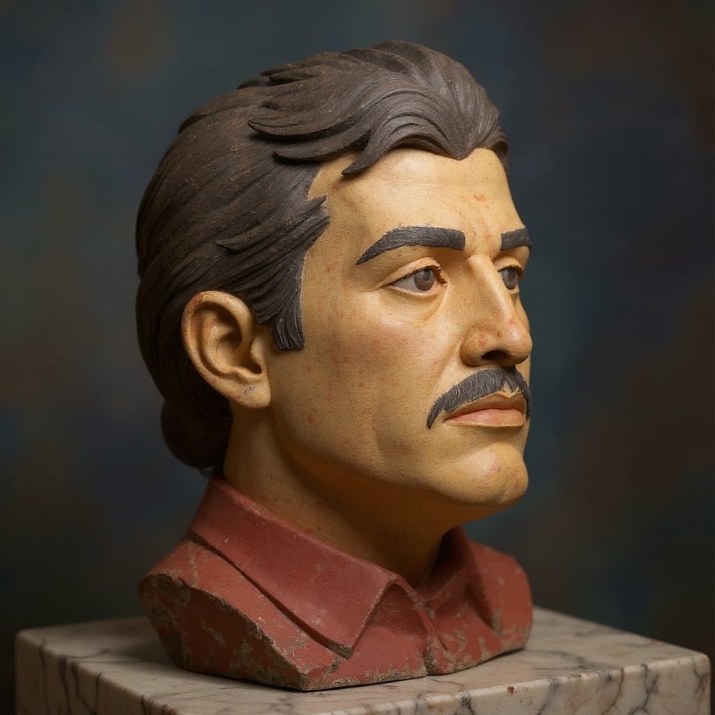 Transform image to sculpture art style