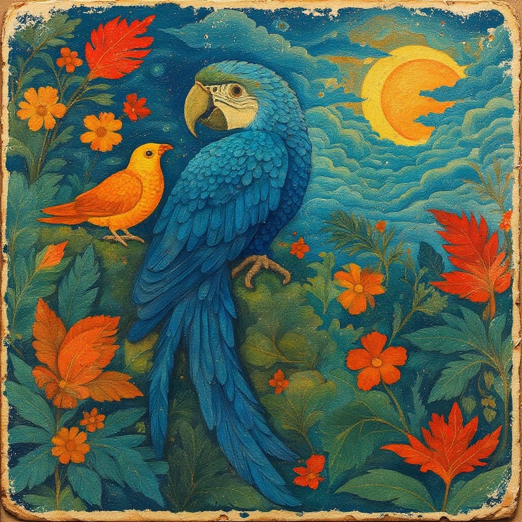 Transform image to vintage art style