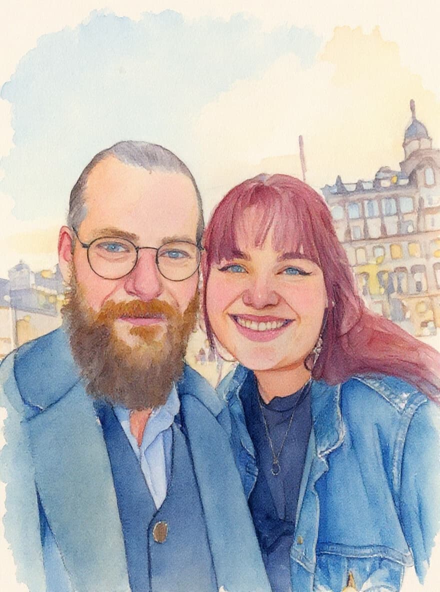 Transform image to watercolor art style