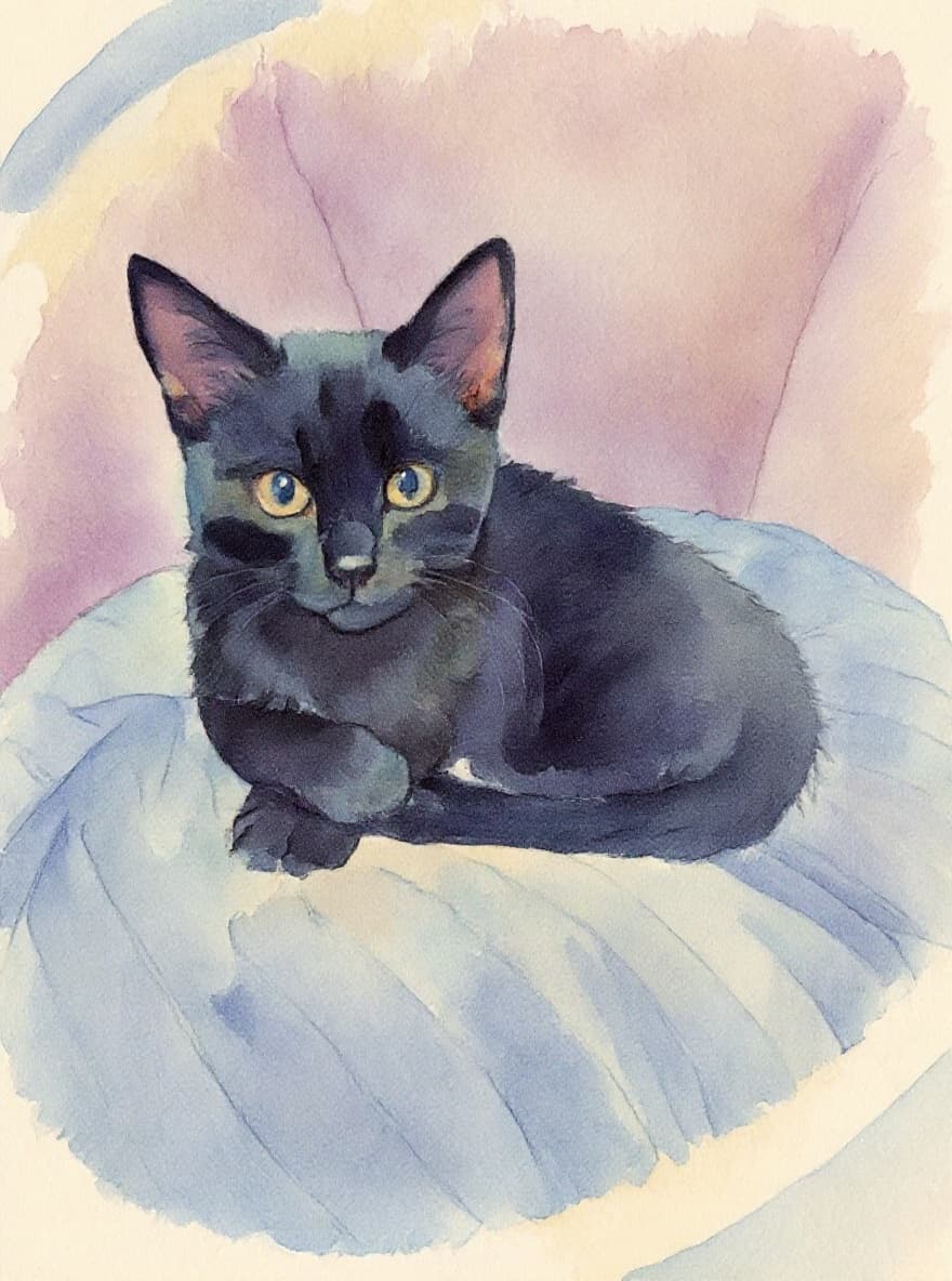 Transform image to watercolor art style