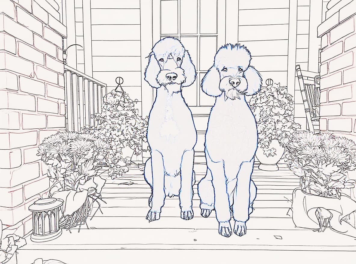 Transform image to line-art art style
