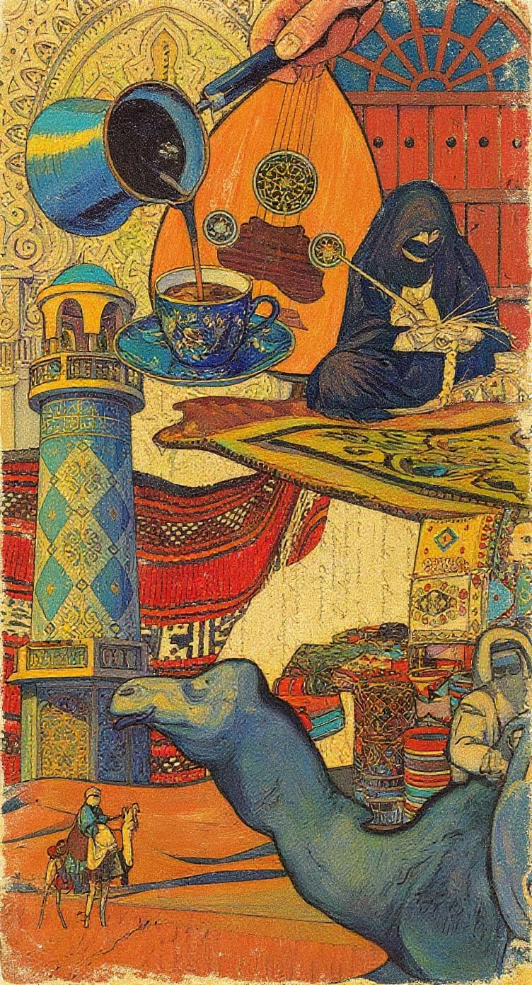 Transform image to vintage art style