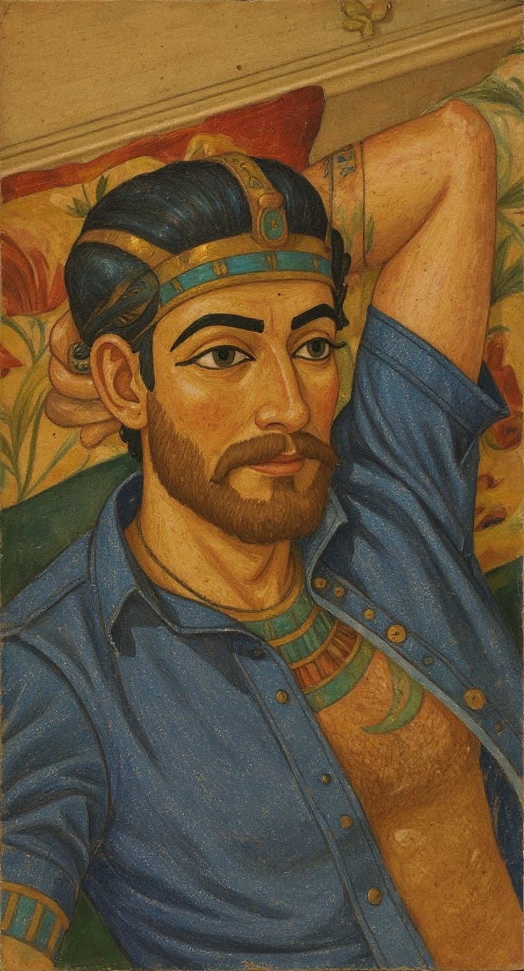 Transform image to egyptian art style