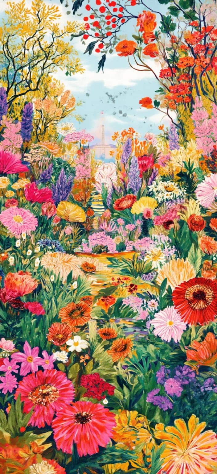 colorful_illustration, Enriched prompt:
Imagine a breathtaking digital wallpaper that captures a serene and peaceful scene of anime-style art nouveau ruins set in the mythical landscape of Tel Megiddo. This post-apocalyptic setting is adorned with lush, vibrant meadows that exude tranquility. The composition draws inspiration from a lavish and decorative style, blending intricate details with bold, organic shapes. The foreground showcases ruins enshrined in art nouveau aesthetics, featuring ornate arches and flowing lines that echo the graceful curves of nature reclaiming its space.
The scene is alive with a dynamic, hand-drawn feel, deeply inspired by vibrant and colorful illustrations, where the background is a tapestry of scattered decorative elements. Various leaves and floral patterns are harmoniously arranged, creating a natural, free-flowing quality that invites the viewer to explore every inch of the canvas. This rich layering of colors and patterns adds a sense of depth and movement, with ornamental details like dots, swirls, and abstract motifs woven throughout.
These organic shapes and radial floral patterns intertwine seamlessly, creating a harmonious beauty reminiscent of Scandinavian folk art and mid-century botanical prints. The elegance of the art nouveau style ruins juxtaposed against the vibrant meadows provides a captivating contrast, making this artwork a true feast for the eyes. This digital wallpaper, centered for a crisp and clean look, is perfect for adding an enchanting touch to any space.