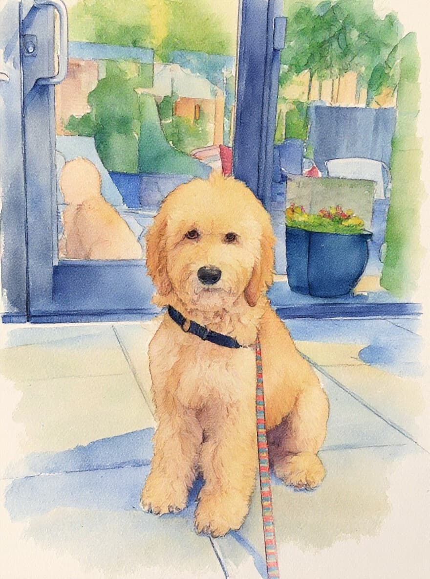 Transform image to watercolor art style