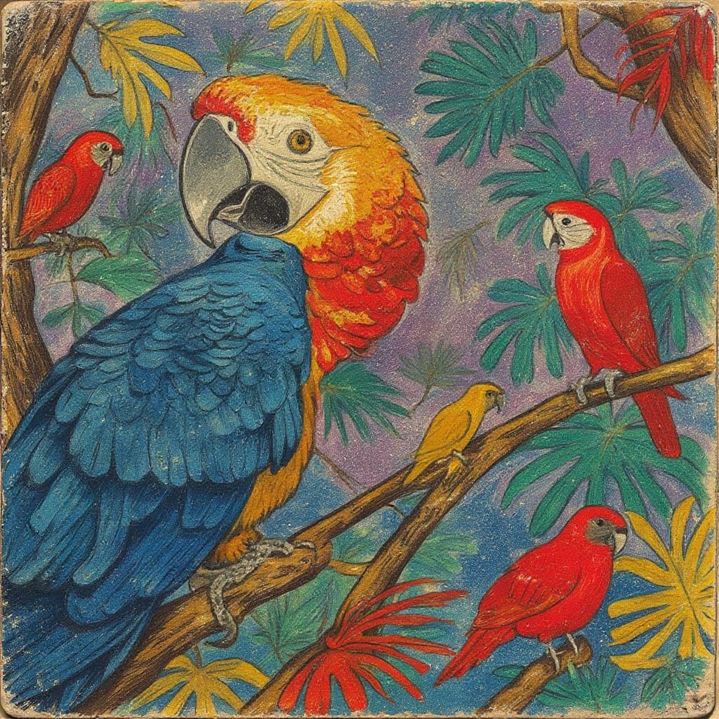 Transform image to vintage art style