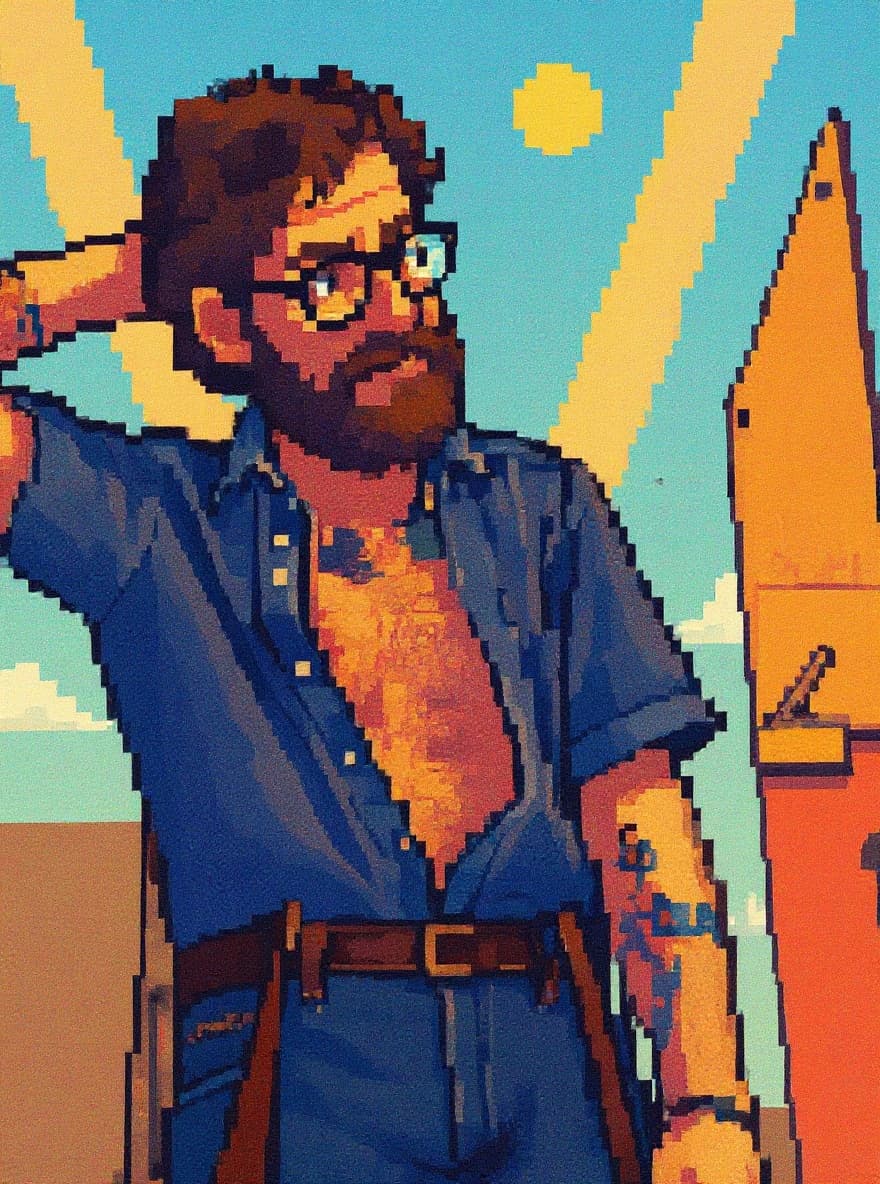 Transform image to pixel-art art style