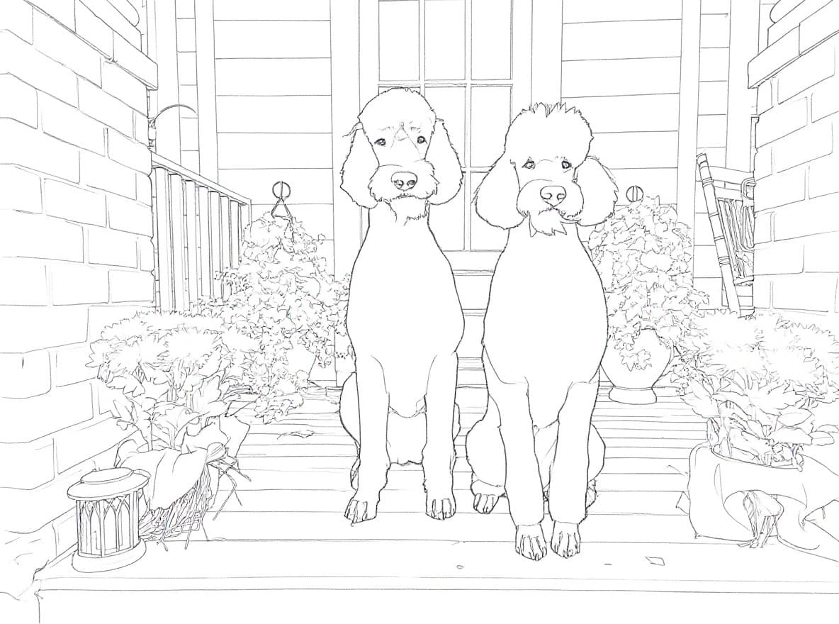 Transform image to line-art art style