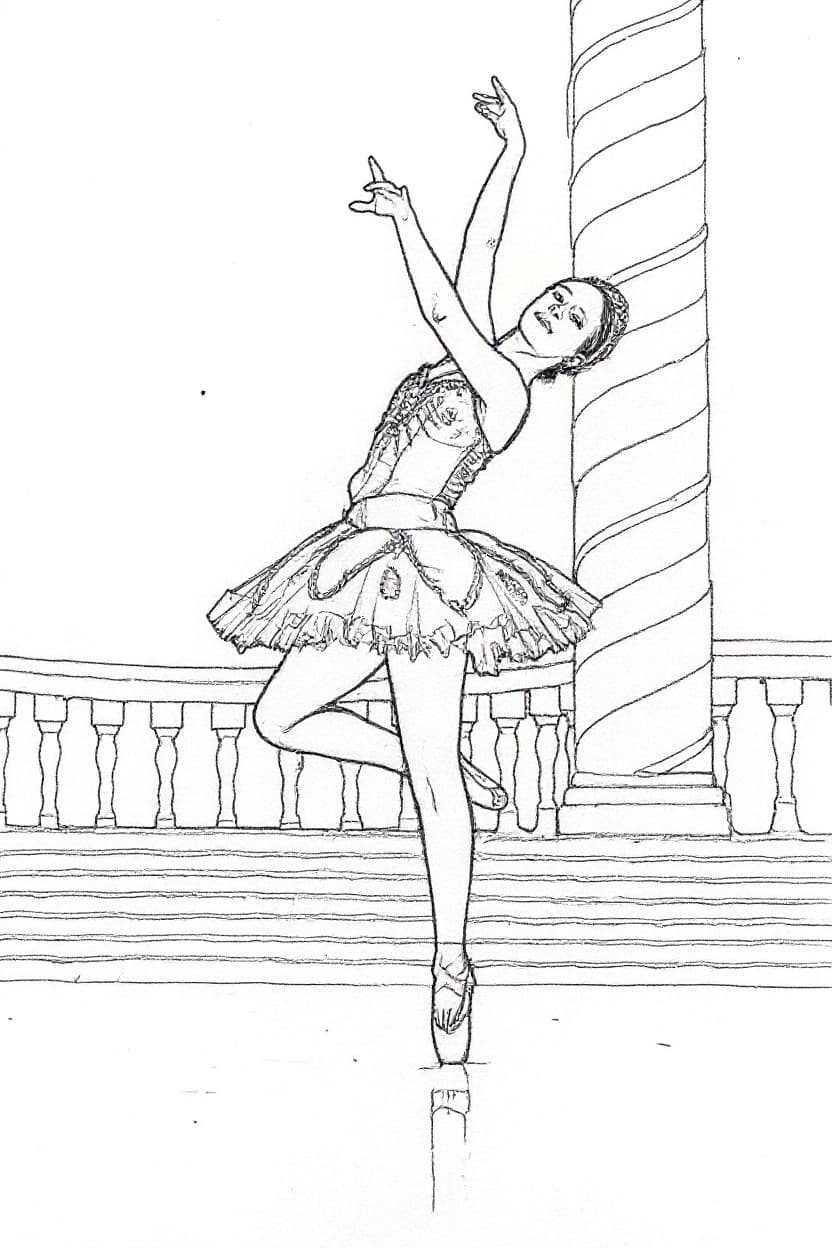 Transform image to line-art art style