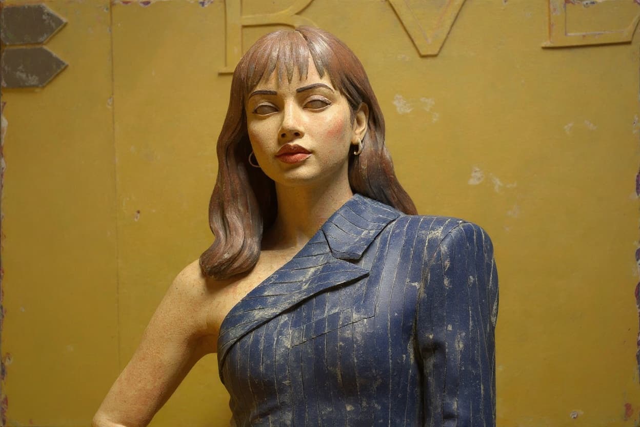 Transform image to sculpture art style