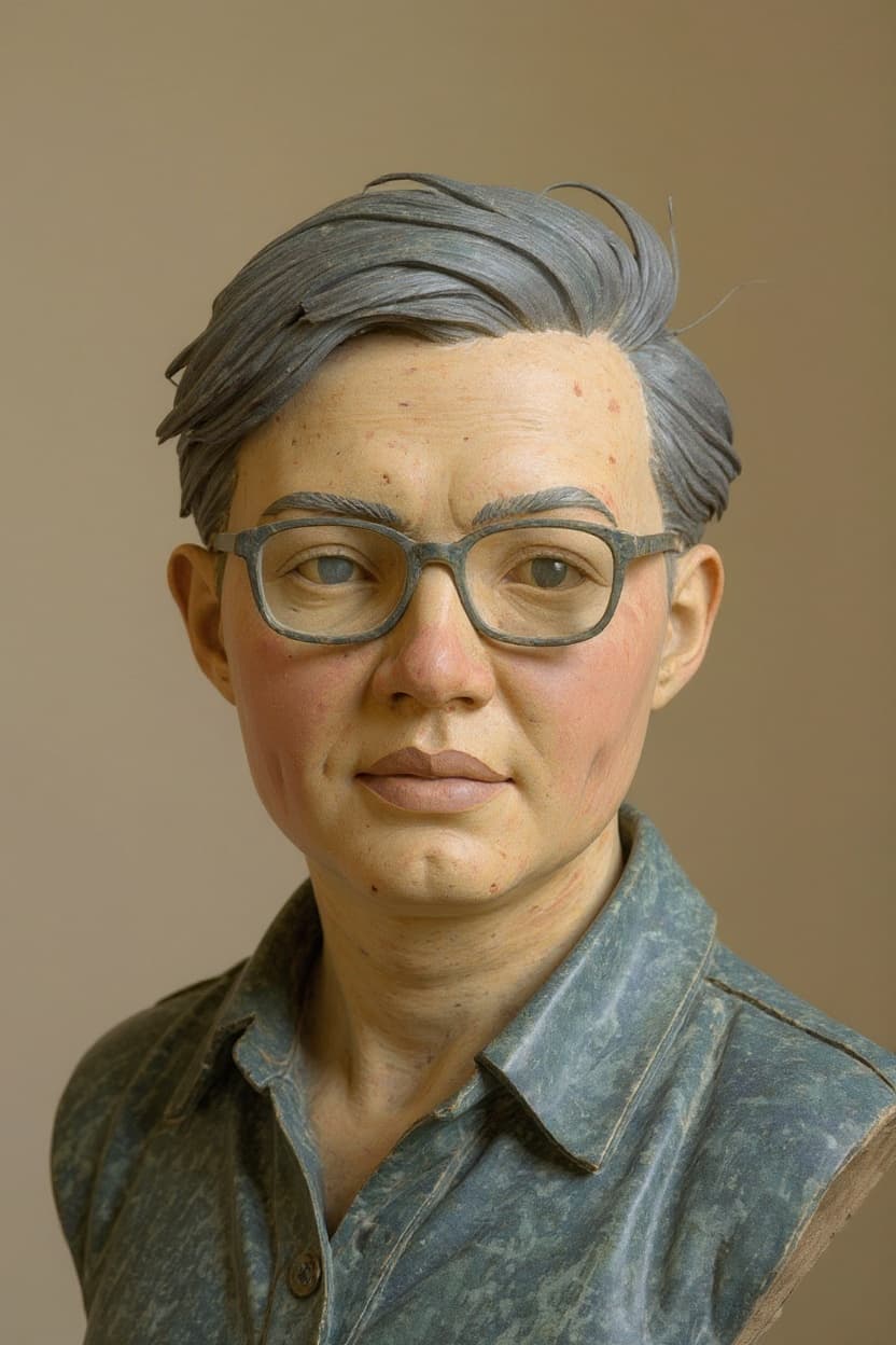 Transform image to sculpture art style